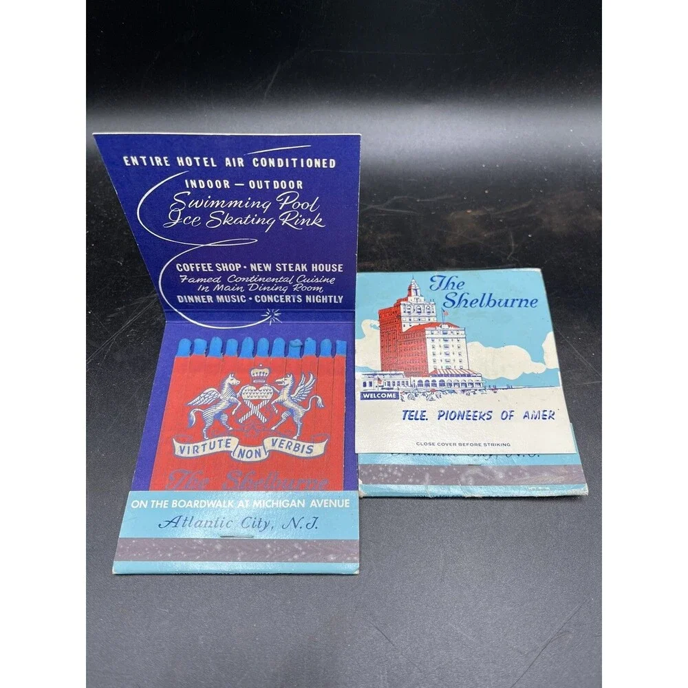 Vintage The Shelburne Hotel Atlantic City NJ Large Matchbook Matches : Telephone